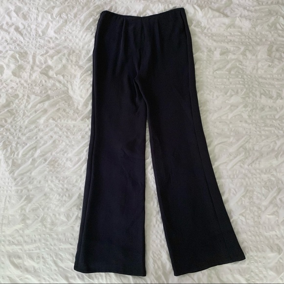 Escada Navy 100% Silk Wide Leg Pants - Picture 9 of 15